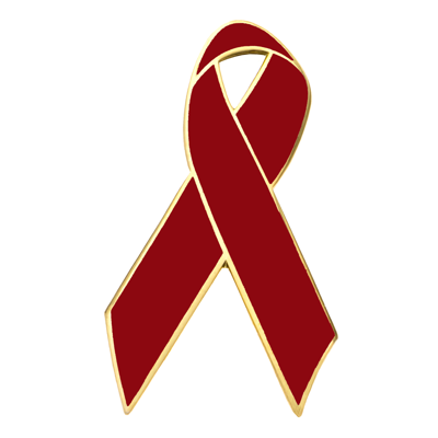 Burgandy Awareness Ribbon Lapel Pins (NP)