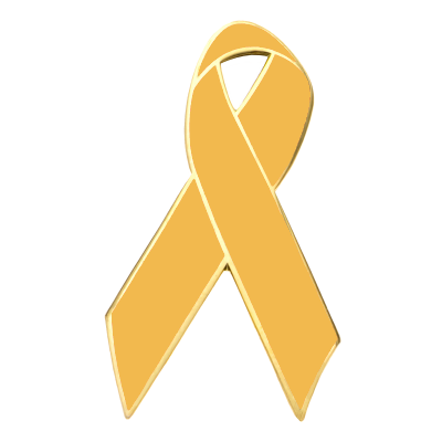 Gold Awareness Ribbon Lapel Pins (NP)