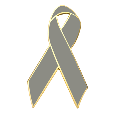 Gray Awareness Ribbon Lapel Pins (NP)