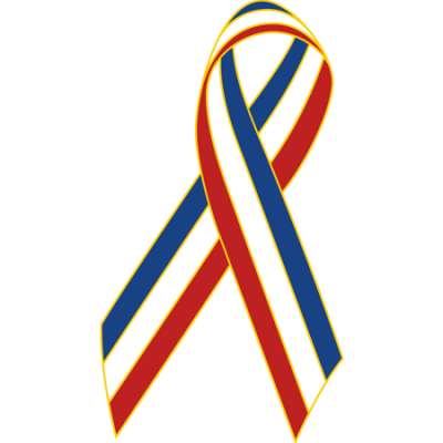 Blue/White/Red Awareness Ribbon Lapel Pin – Awareness Ribbon Pins