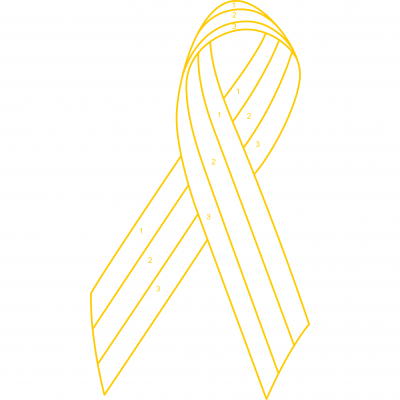 Custom 3-color Awareness Ribbon Lapel Pins (NP)