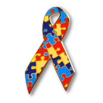 Autism Awareness Ribbon Lapel Pins (NP)