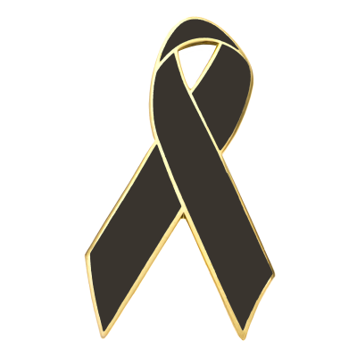 Melanoma Awareness Ribbon Lapel Pins (NP)