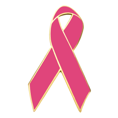 Deep Pink Awareness Ribbon Lapel Pins (NP)