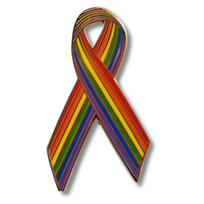 LGBT/Gay Awareness Ribbon Lapel Pins (NP)
