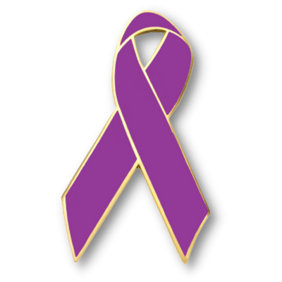 Purple Awareness Ribbon Lapel Pins (NP)