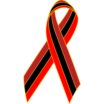 Red/Black/Orange Awareness Ribbon Lapel Pin