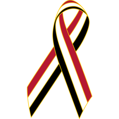 Red/White/Black Awareness Ribbon Lapel Pin