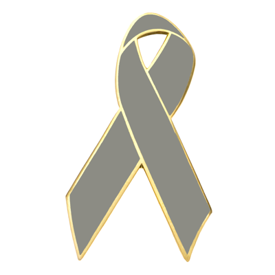 Brain Cancer Awareness Ribbon Lapel Pin