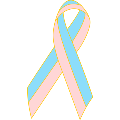 Pink/Light Blue Awareness Ribbon Lapel Pin
