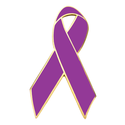 Cancer Awareness Ribbon Lapel Pin