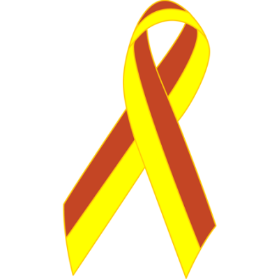 Red/Yellow Awareness Ribbon Lapel Pin